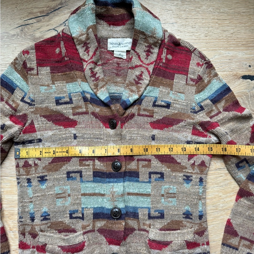 🔥RARE 🔥Aztec Tribal 🔥Cardigan Sz S Ralph Lauren Denim& Supply price firm! - Picture 5 of 5